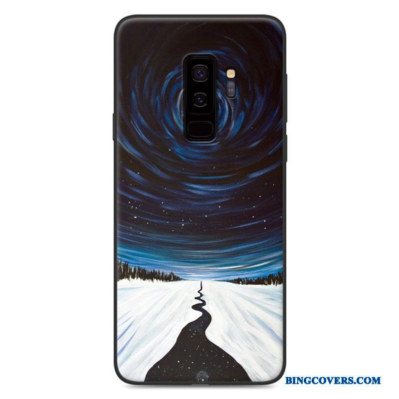 Samsung Galaxy S9 Cartoon Telefon Etui Alt Inklusive Nubuck Beskyttelse Cover Grå