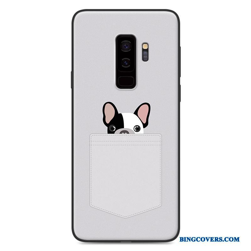 Samsung Galaxy S9 Cartoon Telefon Etui Alt Inklusive Nubuck Beskyttelse Cover Grå