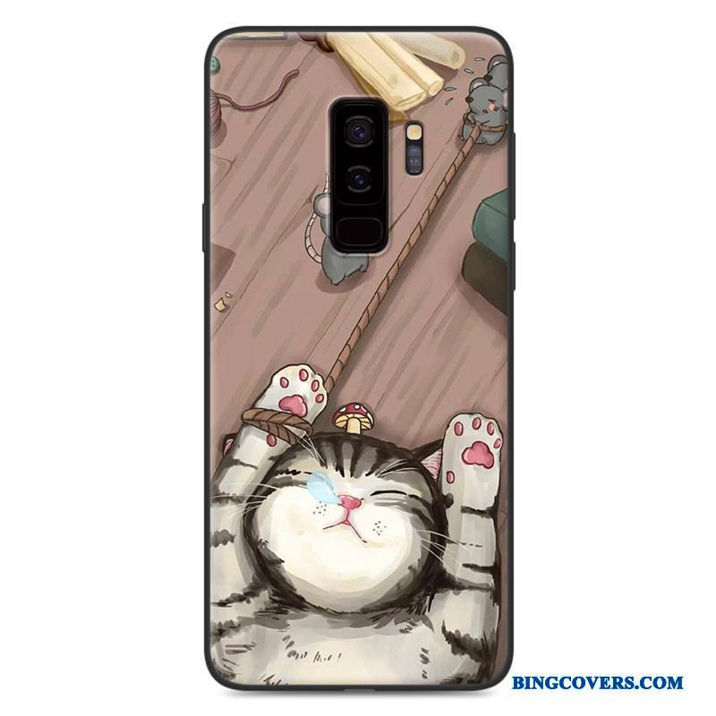 Samsung Galaxy S9 Cartoon Telefon Etui Alt Inklusive Nubuck Beskyttelse Cover Grå