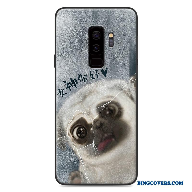 Samsung Galaxy S9 Cartoon Telefon Etui Alt Inklusive Nubuck Beskyttelse Cover Grå