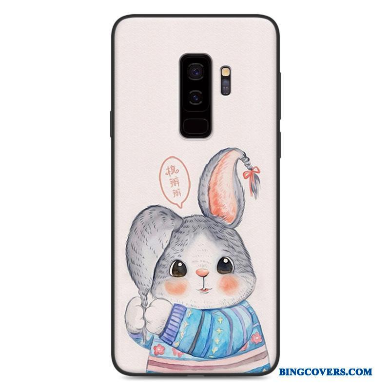 Samsung Galaxy S9 Cartoon Telefon Etui Alt Inklusive Nubuck Beskyttelse Cover Grå