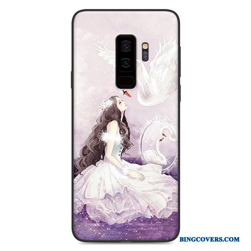 Samsung Galaxy S9 Cartoon Telefon Etui Alt Inklusive Nubuck Beskyttelse Cover Grå