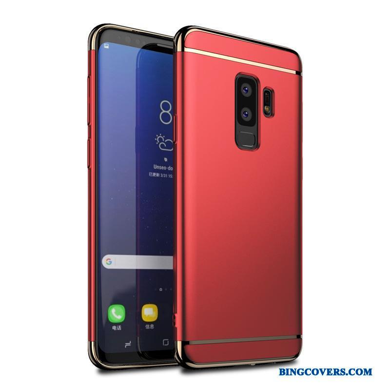 Samsung Galaxy S9 Nubuck Trendy Cover Tynd Rød Telefon Etui Stjerne