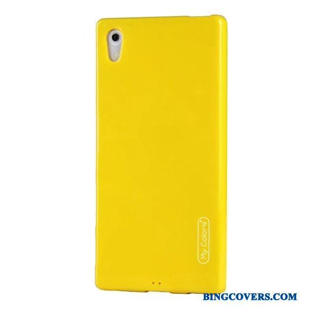 Sony Xperia Z5 Cover Etui Blød Gul Lyserød Anti-fald Telefon