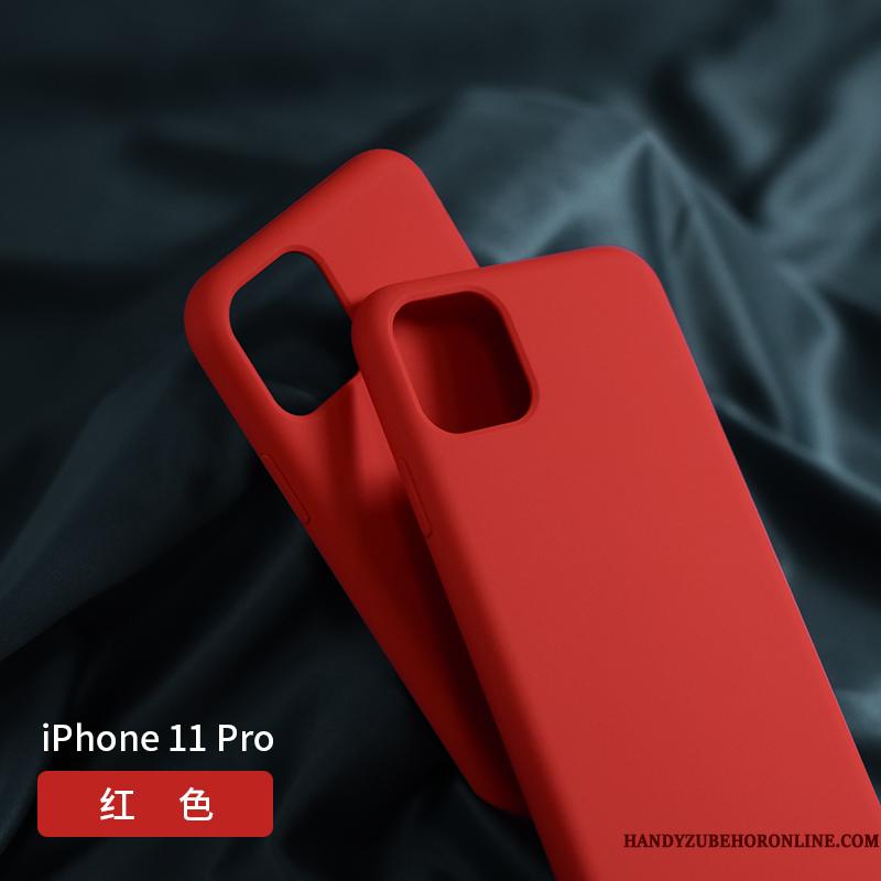 iPhone 11 Pro Anti-fald Blød Net Red Lilla Mørkegrøn Silikone Telefon Etui