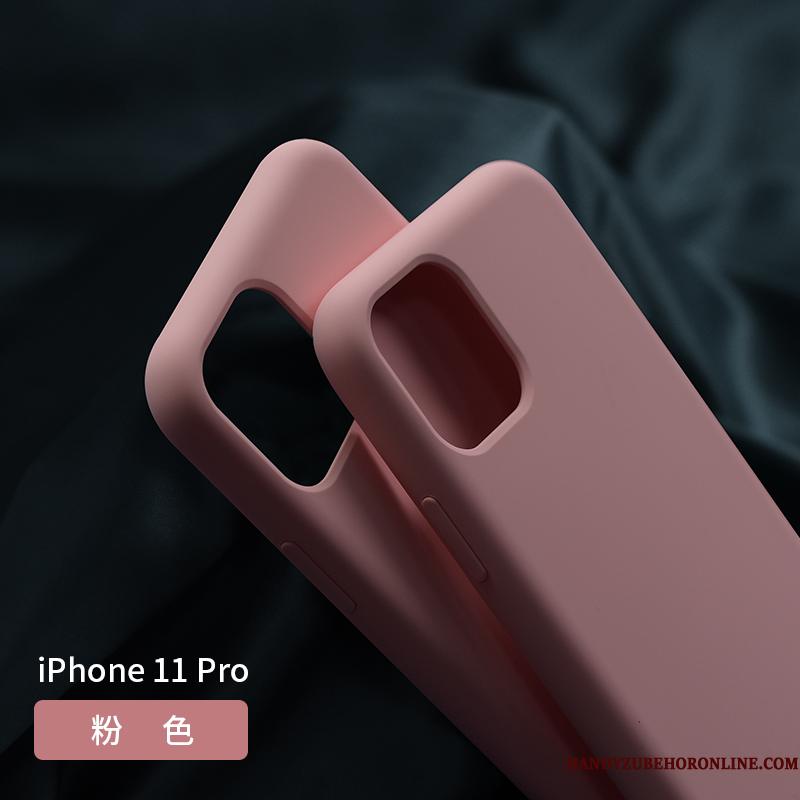 iPhone 11 Pro Anti-fald Blød Net Red Lilla Mørkegrøn Silikone Telefon Etui