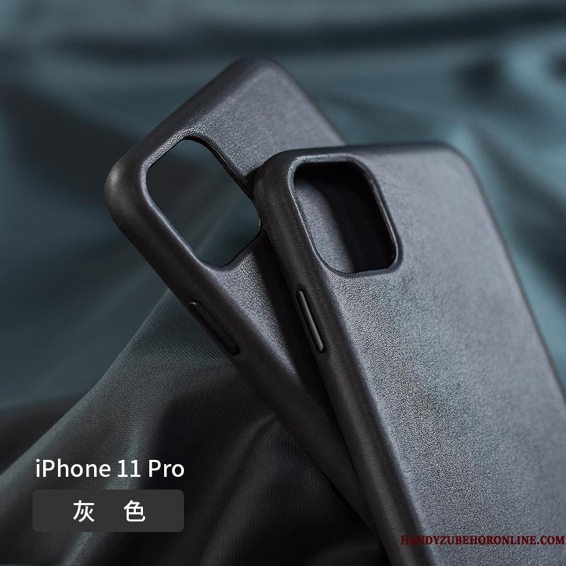 iPhone 11 Pro Ny Beskyttelse Trendy Læder Etui Ægte Læder Net Red