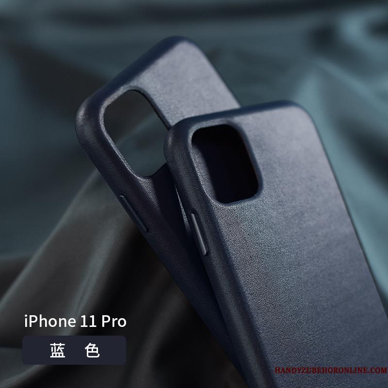 iPhone 11 Pro Ny Beskyttelse Trendy Læder Etui Ægte Læder Net Red