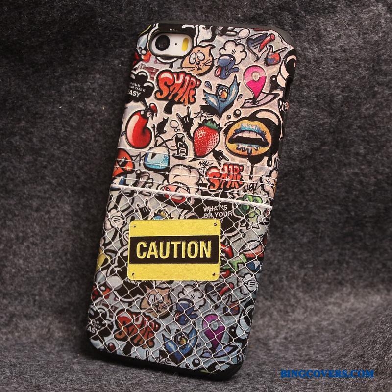 iPhone 5/5s Etui Hængende Ornamenter Kreativ Cover Anti-fald Alt Inklusive Silikone Lyserød